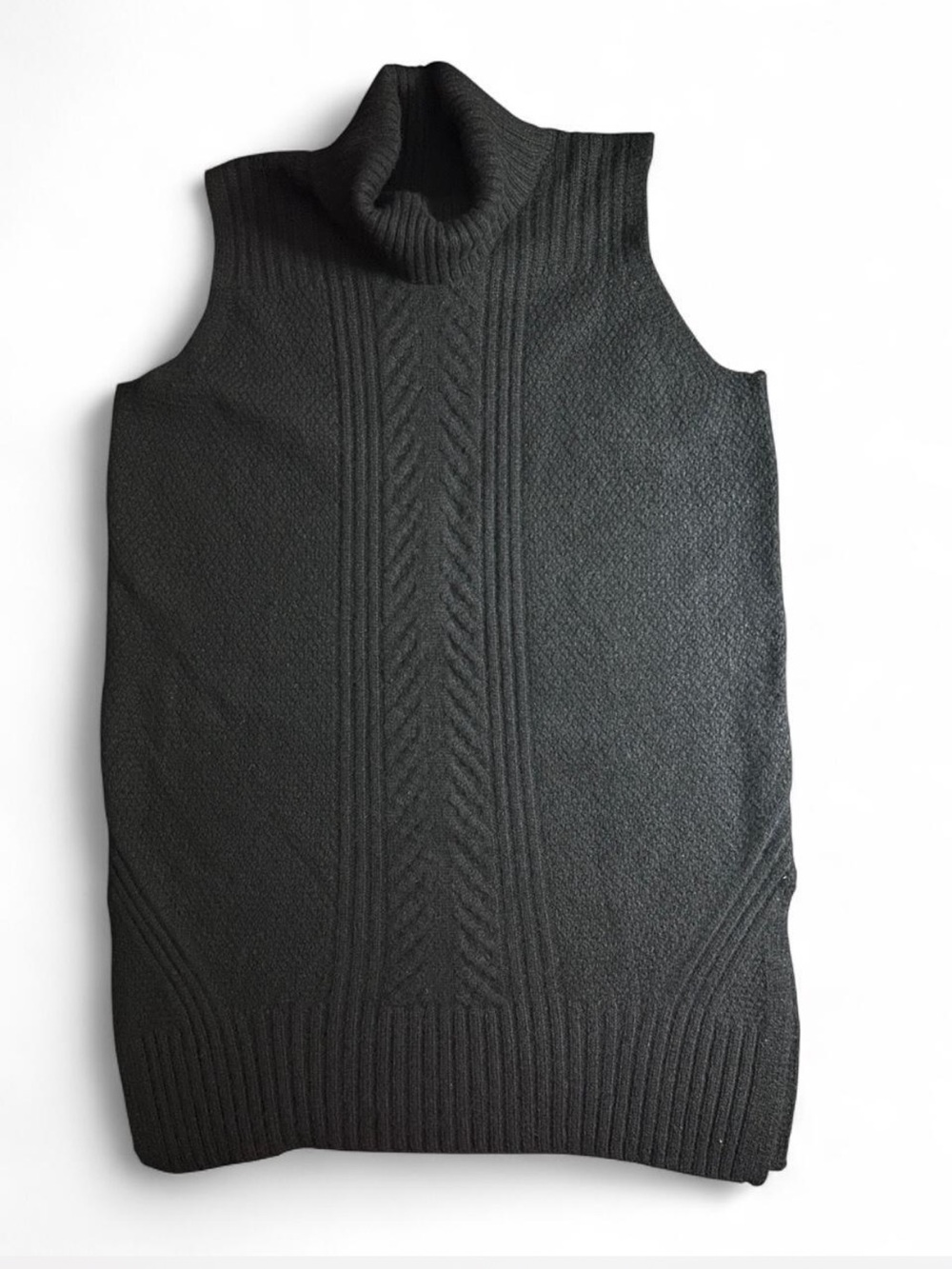 C by Bloomingdale’s 100% 2-Ply Cashmere Sleeveless Turtleneck Sweater Sz Large 🖤